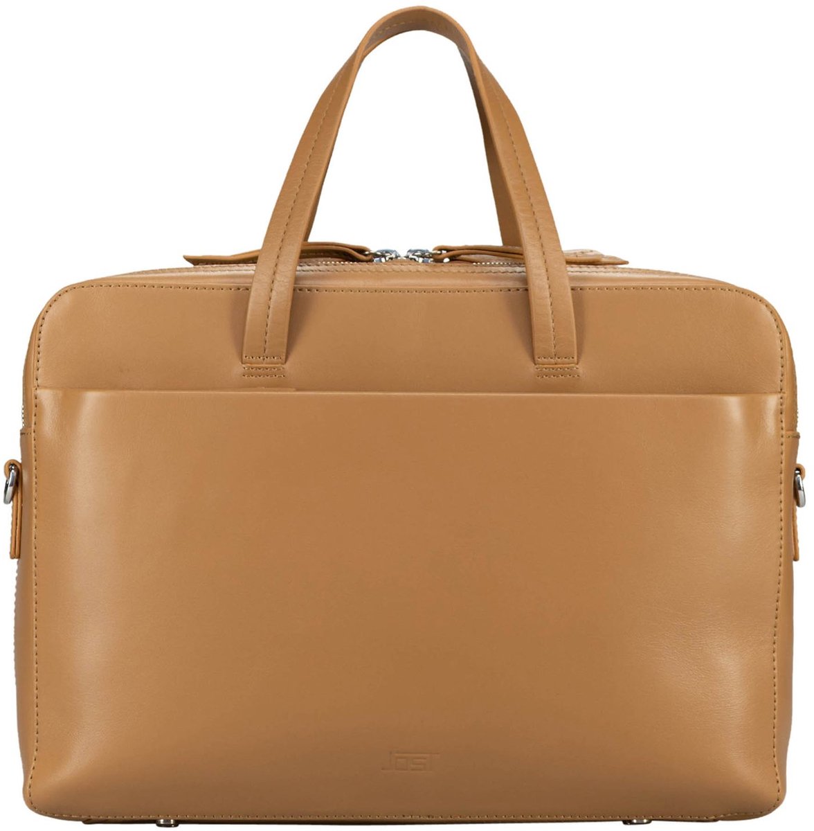 JOST Leren laptoptas business tas met laptopvak Arva Business Bag Toffee Lichtbruin