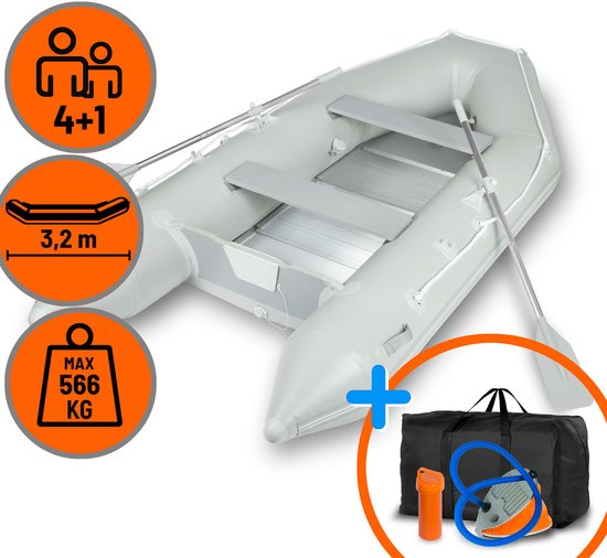 EBERTH visboot 3,20 m met aluminium bodem