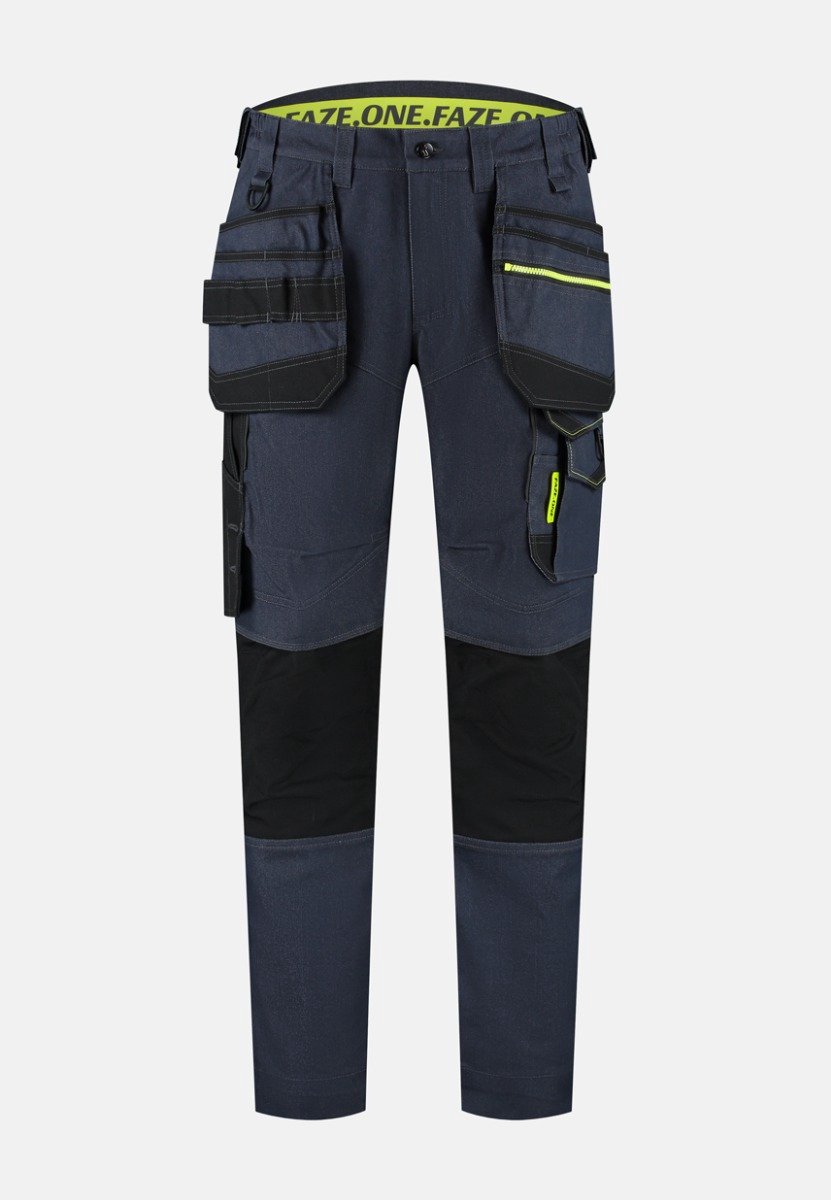 Faze.One Tracker 8K Denim Holster Werkbroek - Denim Blauw - Maat 54 | Stretch | Heren