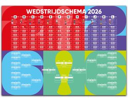 WK 2026 Poster Wedstrijdschema – Compleet Speelschema – Wereldkampioenschap Voetbal – B1 (70 x 100 cm)