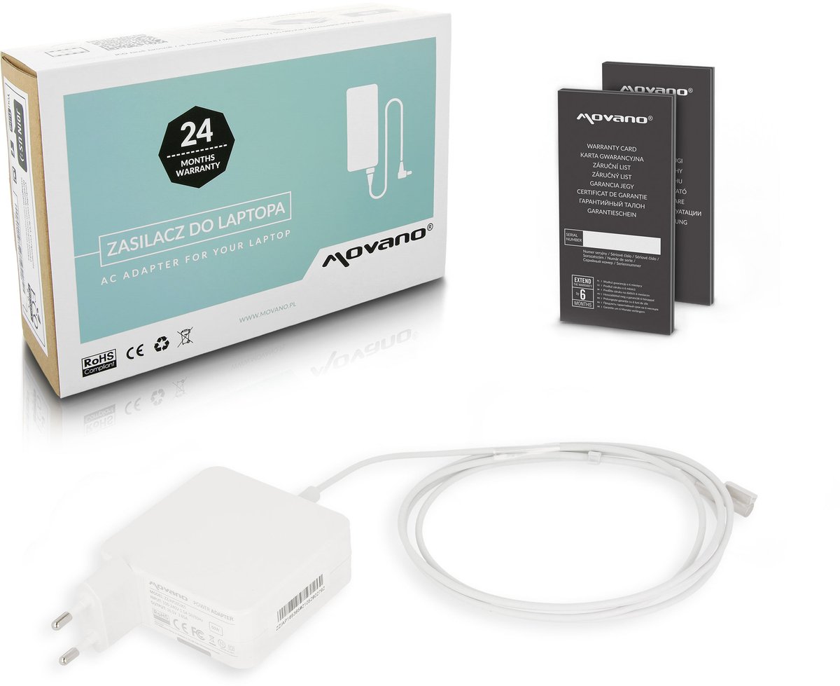 Movano - Laptoplader - 16.5v - 3.65a - 60W