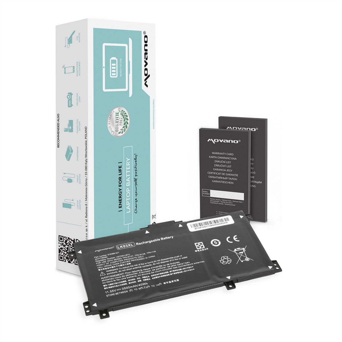 Movano - Batterij - Li-Ion - Veiligheid - Lange Levensduur