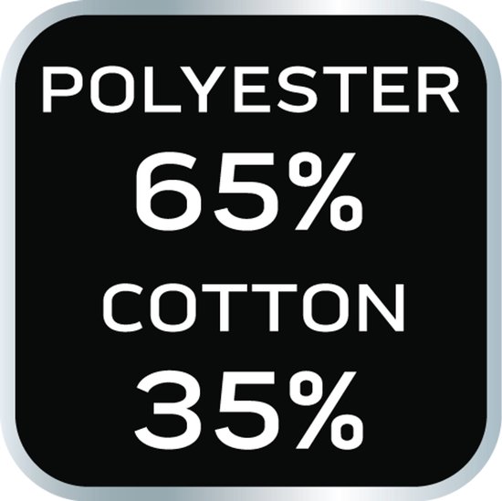 Icon: 65% polyester, 35% katoen.
