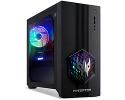 Acer Predator Orion 3000 665 I75063Gi Intel® Core™ i7 i7-14700F 32 GB DDR4-SDRAM 1 TB SSD NVIDIA GeForce RTX 5060 Ti Windows 11 Home Tower PC Zwart