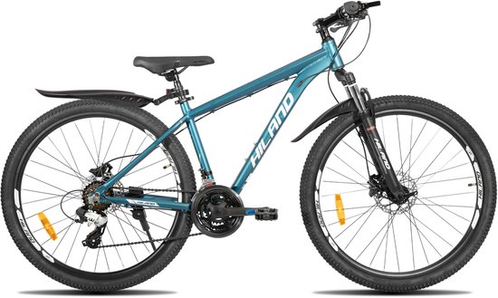 Hiland Bedrock Mountainbike - 27.5 Inch - 24 Versnellingen - Shimano - Hydraulische Schijfremmen - Aluminium Frame - Petrolblauw van Hiland — afbeelding 4