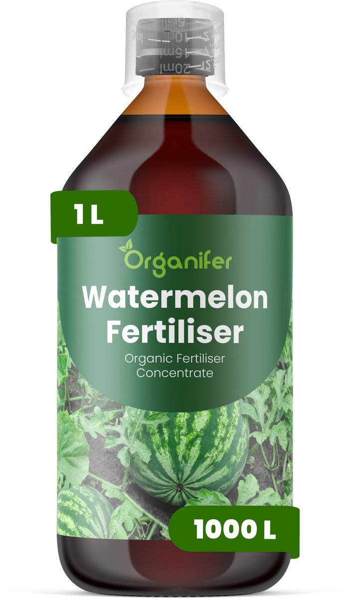 Vloeibare Meststof Voor Watermeloen - 1 L Voor 1000 L - Npk 2-1-8 - Ondersteunt Evenwichtige Rankgroei En Gecontroleerde Vegetatieve Ontwikkeling - Ondersteunt Hoge Opbrengsten Met Consistente Vruchtkwaliteit - Organifer