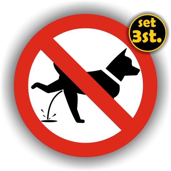 Chiens interdits de faire pipi.