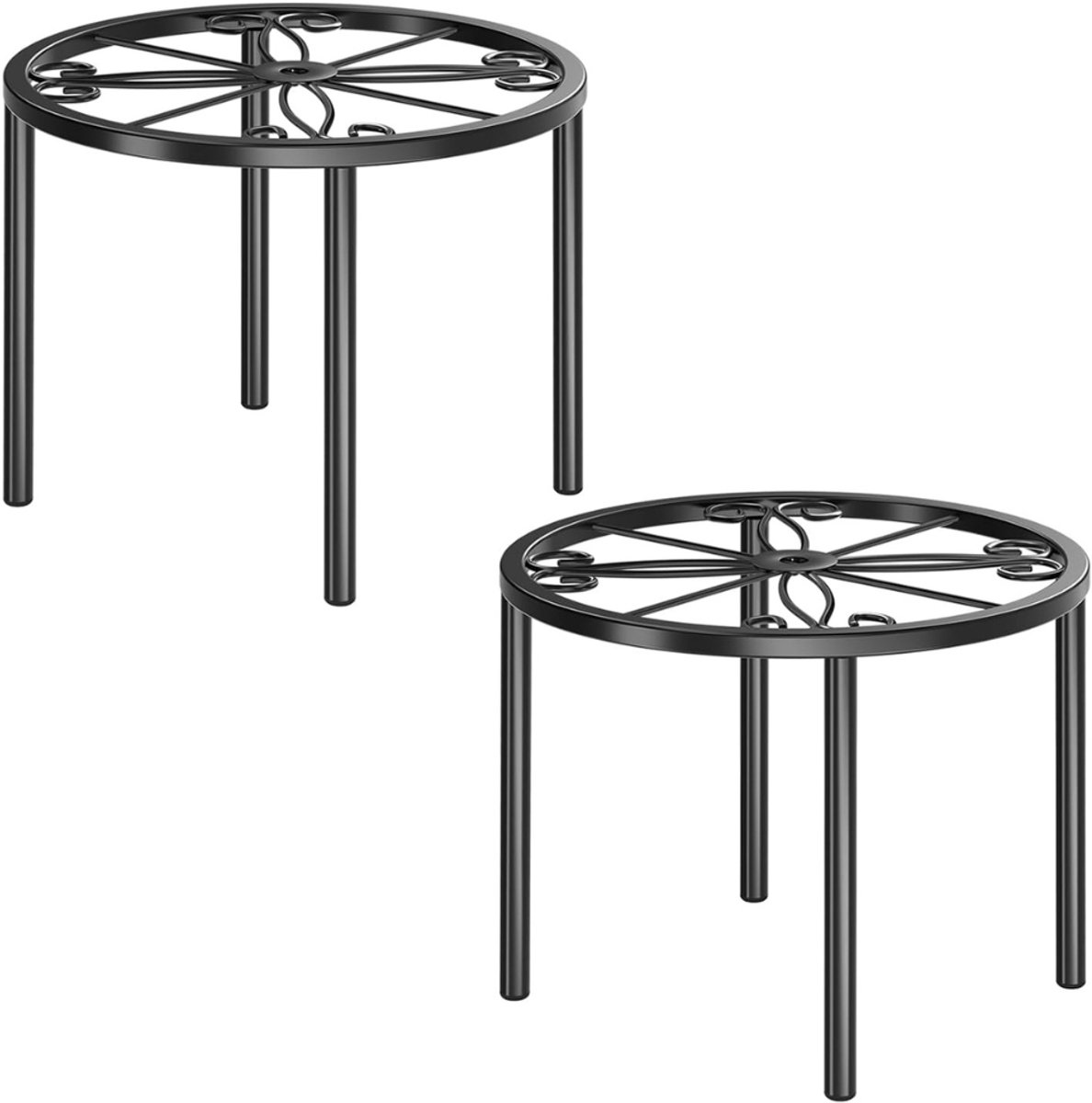MKSS® Plantentafel - Plantenrek Buiten - Plantensteun - Plantenstandaard -Zwart
