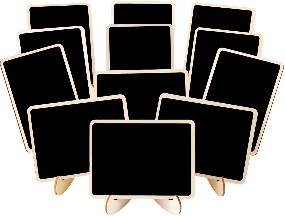 10 Stuks Krijtbordjes — 10 X 7, 5 Cm — Krijtborden — Berichtenbordjes — Presentatiebordjes — Bewegwijzering Voor Cafés & Restaurants —