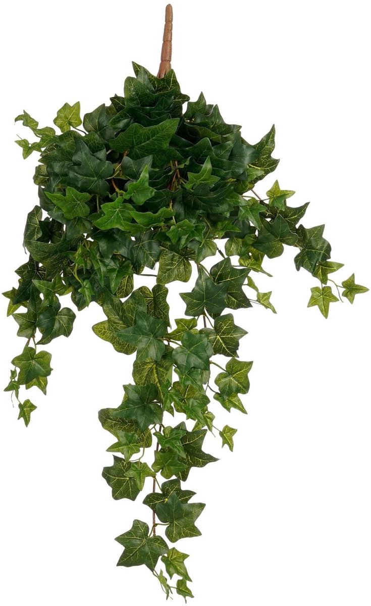 Mica Decorations Hedera klimop kunstplant - groen - hangplant - L25 x B25 x H80 cm - Kunstplanten/nepplanten