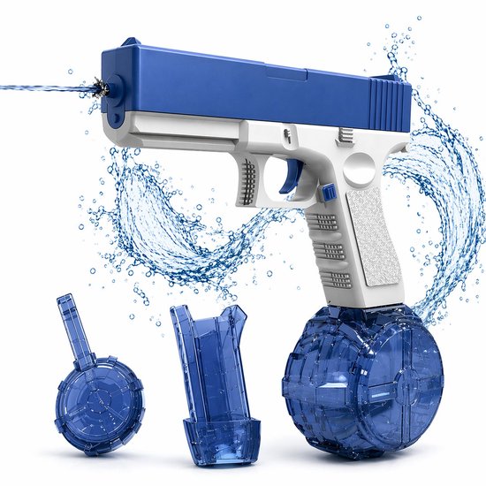 Astravon Elektrisch waterpistool - 2026 MODEL - 2 Magazijnen - Automatisch - Elektrisch - Waterspeelgoed - Waterblaster - Buitenspeelgoed - Zomerspeelgoed - Automatisch - Blauw - USB