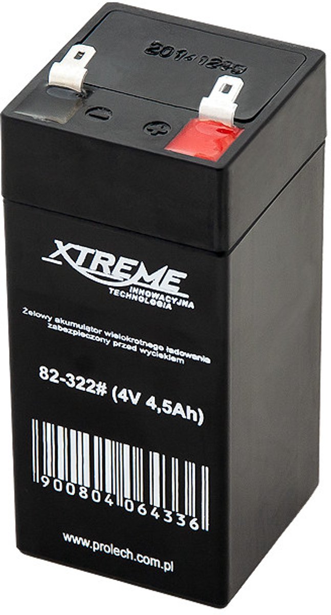 Xtreme - Gel Accu - 4V 4,5Ah - Loodaccu - Gelbatterij - onderhoudsvrije AGM