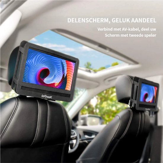 ieGeek IK-902 11" Portable dvd speler met 9" groot HD-draaischerm, 6 uur oplaadbare batterij, ondersteuning voor USB/SD-kaart/Sync TV en meerdere schijfformaten, geen regiobeperking, luidspreker met hoog volume, blauw - 2 stuks van ieGEEK — afbeelding 3