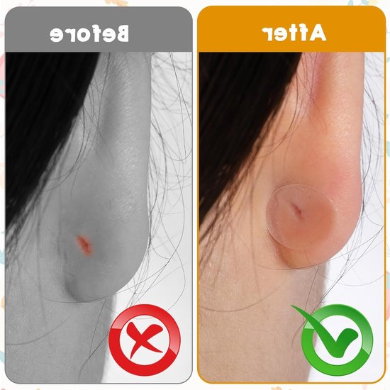 Earlobe Support Patches voor Oorbellen - Transparante Stickers voor Zware Oorbellen, Onzichtbare Stabilisatie voor Oorlellen, 600 Stuks — afbeelding 3