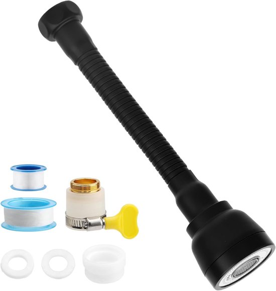 360 Rotation Slang 360° Rotating Keuken Kraan Accessoire met Adapter, 3 Modi, Uitbreiding ...