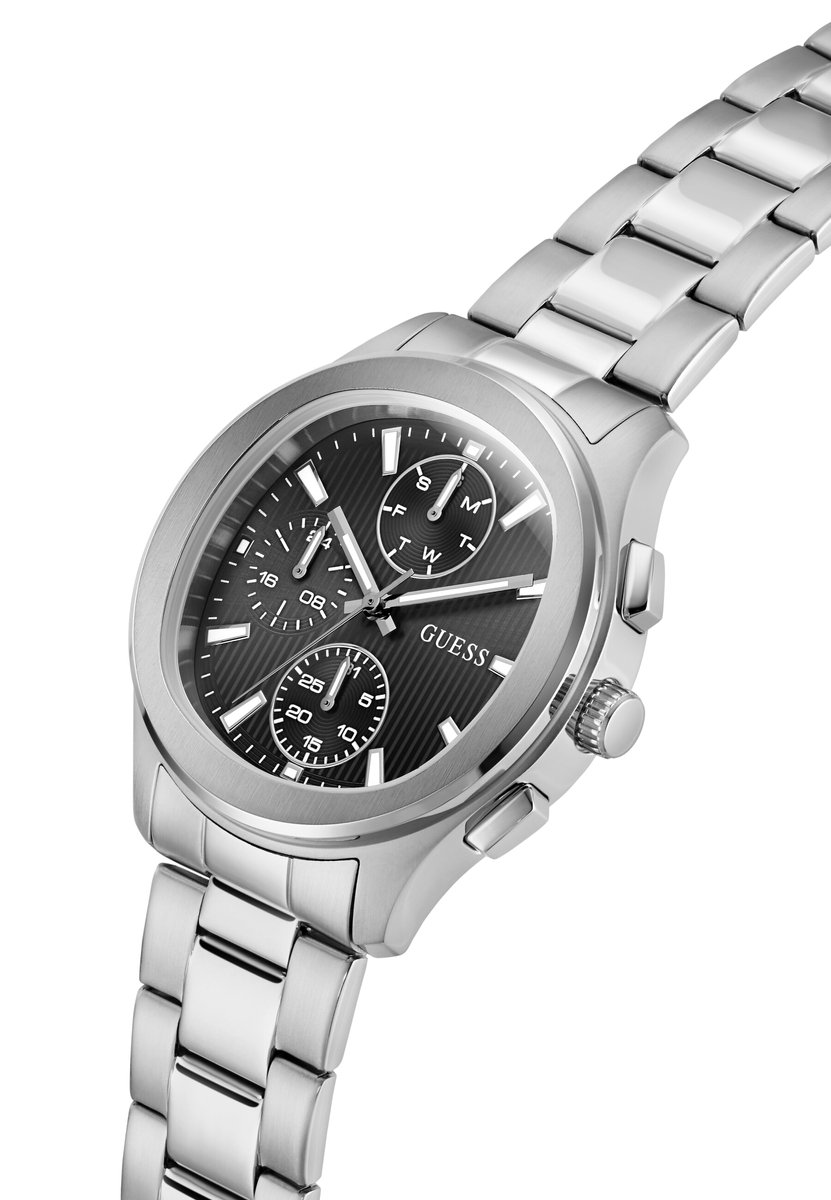 Guess Palmer Quartz Analoog Horloge Silver Tone Kast: 100% Roestvrij Staal | Armband: 100% Roestvrij Staal 40 mm GW1048G1, GW1048G2, GW1048G4, GW1048G7
