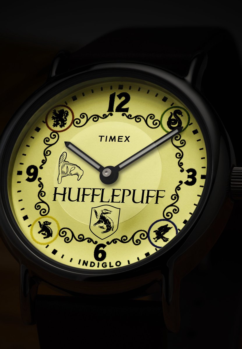 Timex Timex X Harry Potter Weekender Hufflepuff House Quartz Analoog Horloge Brown Kast: 100% Laag Lood Messing | Armband: 100% Leer 38 mm TW2Y76600YH