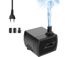 Mini onderwaterpomp 5W - Ultra stille waterpomp met 2 mondstukken en 350L/H - Verstelbare aquariumpomp voor vijver en fontein
