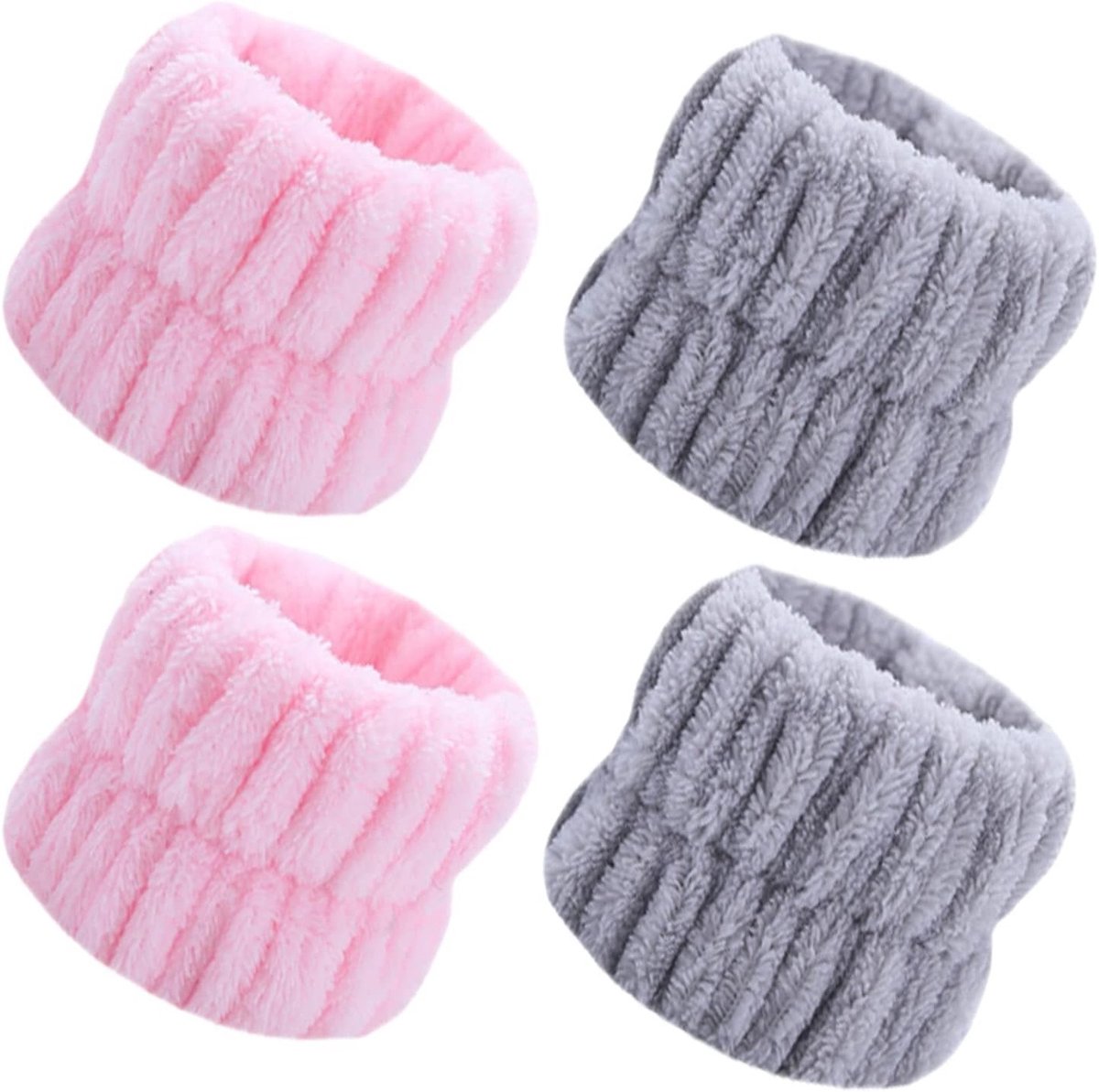 Zachte Microvezel Handdoek en Elastische Haarband voor Make-up, Gezichtsreiniging en Sportactiviteiten