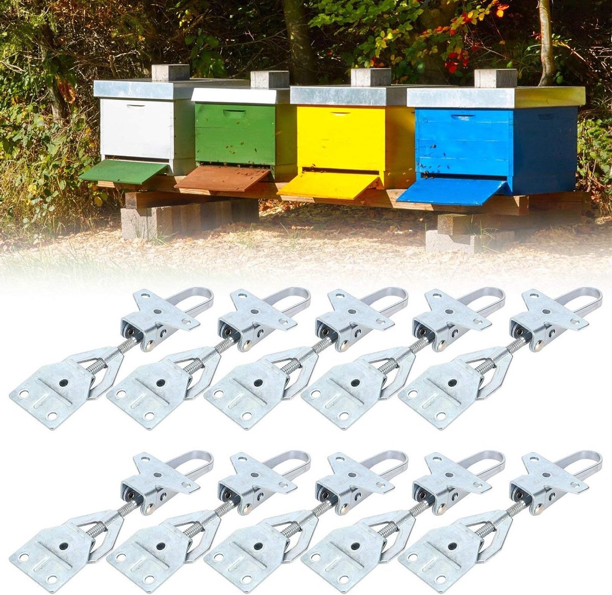 Set van 10 Verstelbare Bijenkorf Connectoren voor Beekeeping Boxen en Accessoires, Ideaal voor Imkers