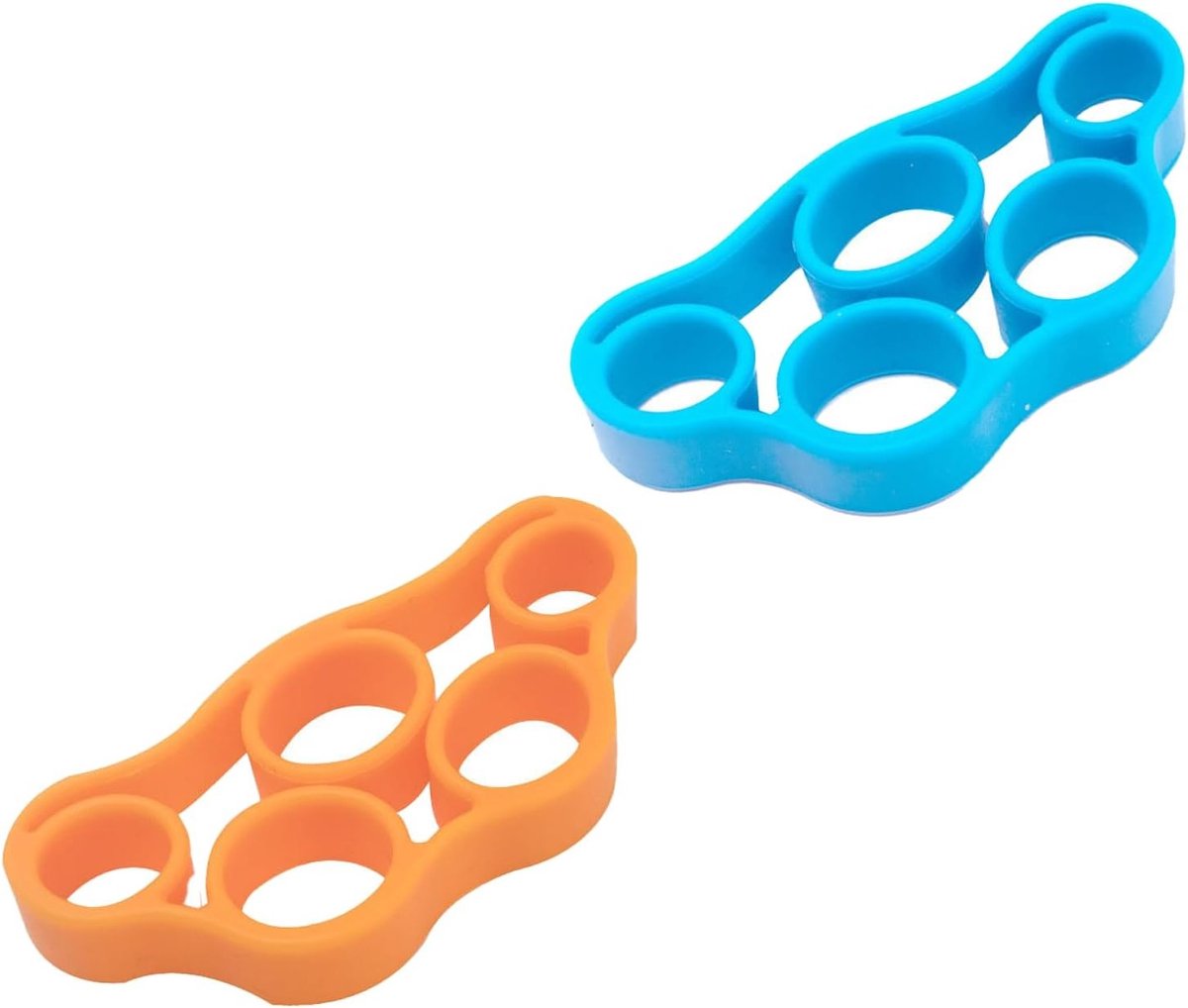 Versterk je Grip met deze 2 Stuks Vinger Oefening Trainer, Verbeter Handkracht en Verminder Polspijn (Oranje & Blauw)