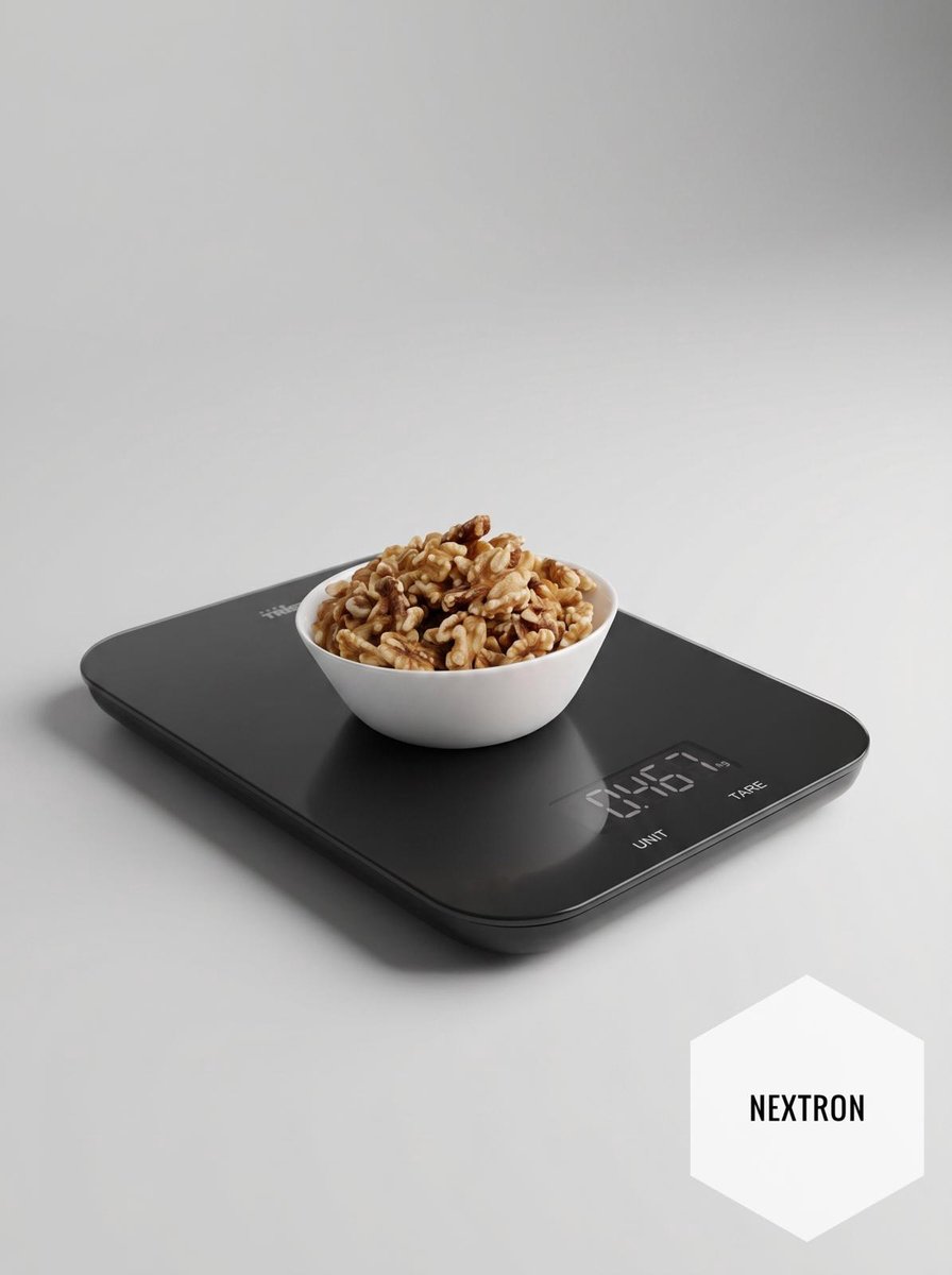 Nextron - Dieet weegschaal Elektronische keukenweegschaal weegschaal keuken Elektronische keukenweegschaal kookweegschaal kook cadeautip cadeau wegen koken design
