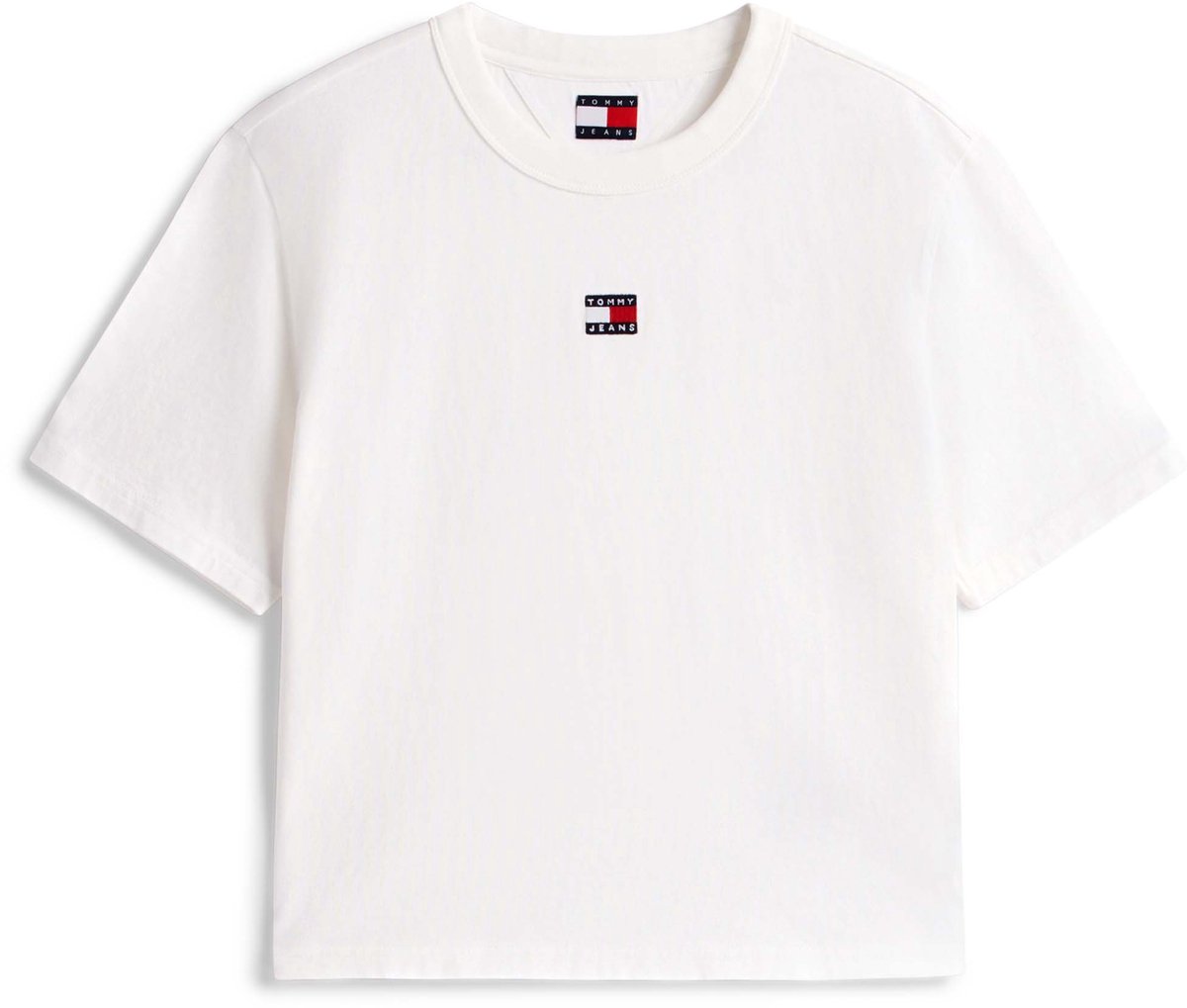 T-Shirt Tommy Jeans Tjw Bxy Badge Tee Ex Fashion Wear Vrouwen Wit