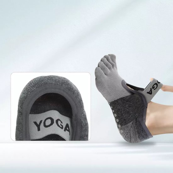 5 Paar Teensokken voor dames - Yoga Sokken met Tenen - Antislip Gripsokken voor Pilates & Barre - Verbeterde Grip op de Voet voor Betere Prestaties - Ademend - Multi-kleur van Merkloos — afbeelding 3