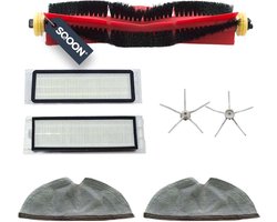 SQOON® Vervangingsset geschikt voor Roborock S5/S6 serie - 7-delige onderhoudskit voor robotstofzuiger - Gelijk aan originele onderdelen - Voor grondig en regelmatig onderhoud