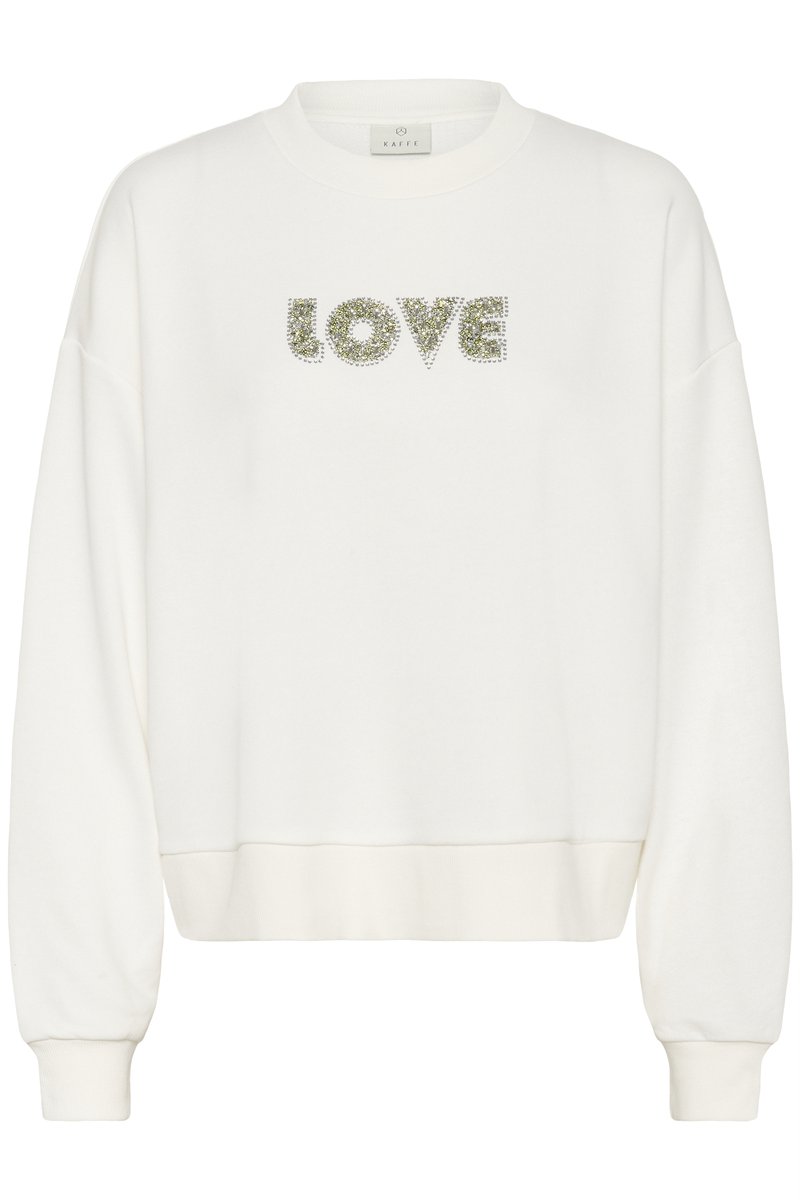 Kaffe KAlila Sweatshirt Dames Trui - Chalk