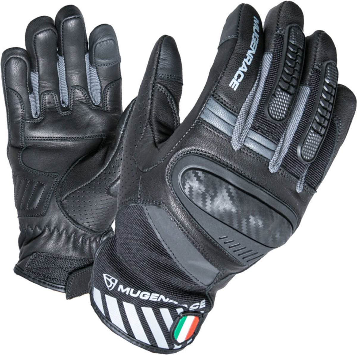 MUGENRACE Hai-Ko Zwart Grijze Handschoenen - Handschoen