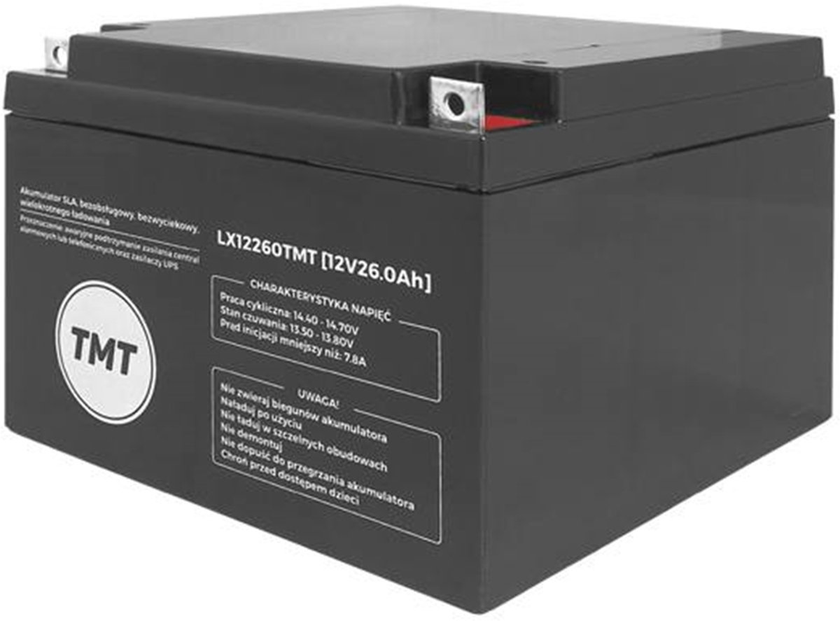 Loodaccu AGM 12V 26Ah GAM Oplaadbare batterij UPS LX12260