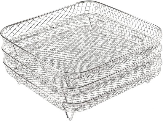 Multifunctionele Airfryer Rack met Grillrooster en Stoomrek van RVS 304 - Geschikt voor 3.5-5.8 QT