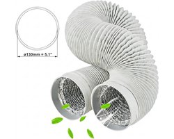 Afvoerslang Airco Ø130mm 3 Meter – Flexibele Ventilatie Slang – Voor Mobiele Airco, Afzuiging & Luchtafvoer