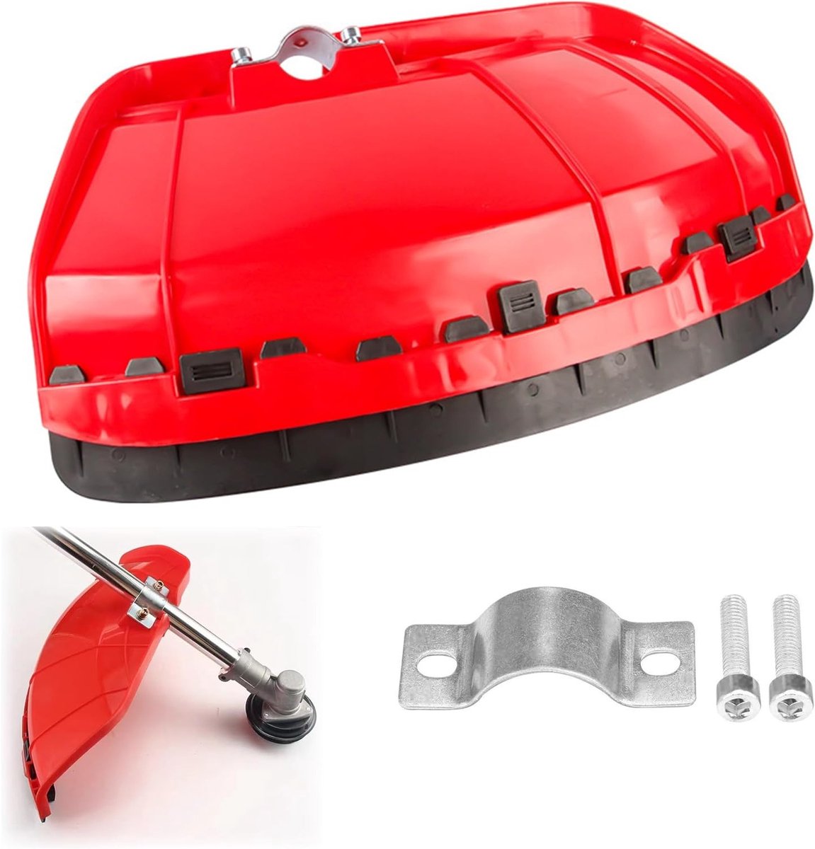 Universele Beschermkap voor Trimmer en Bosmaaier, Snijbescherming Accessoires met 2 Schroeven, Ideaal voor Grasmaaier en Tuinonderhoud