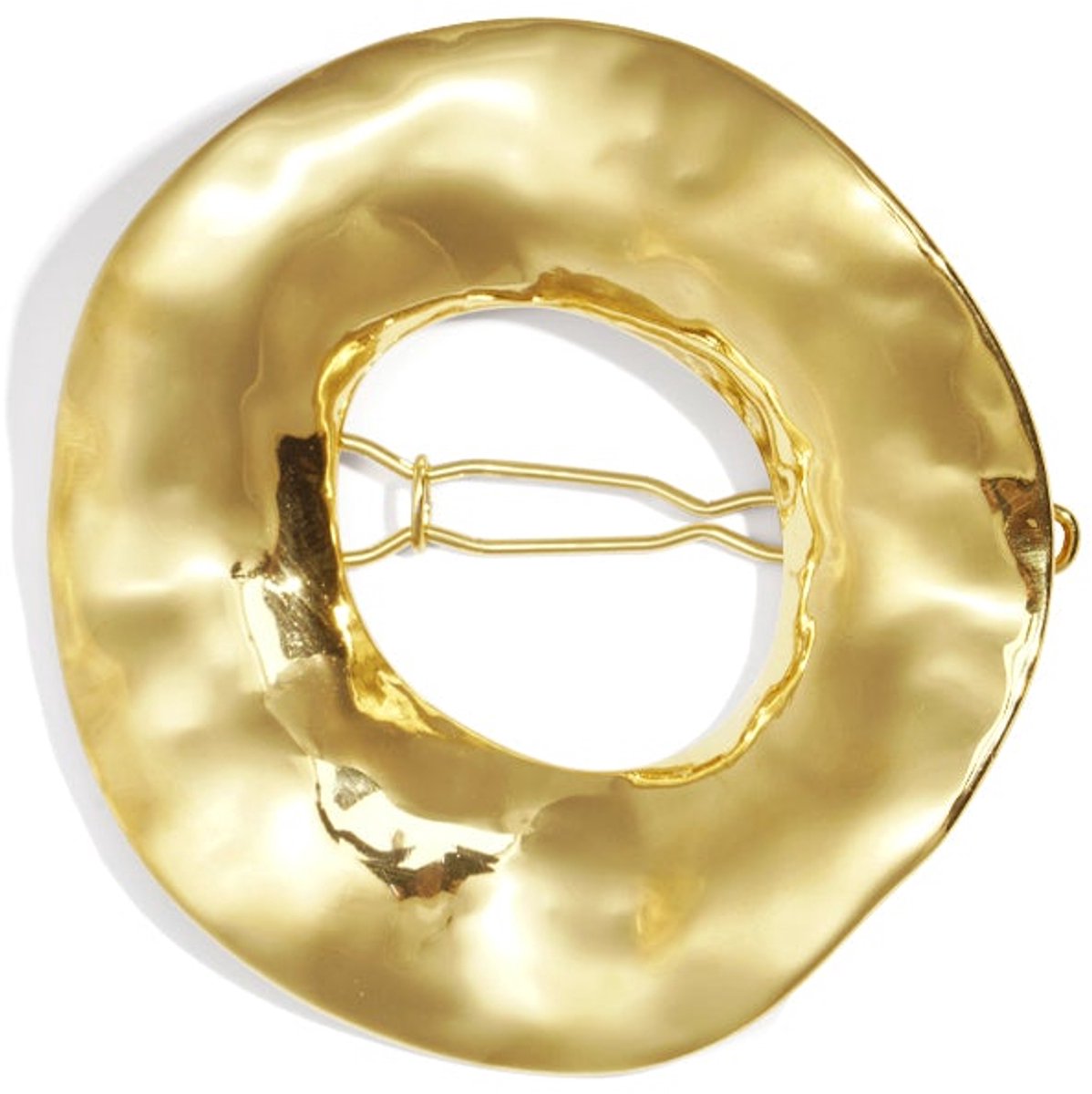 Broche haarspeld cirkel organische structuur