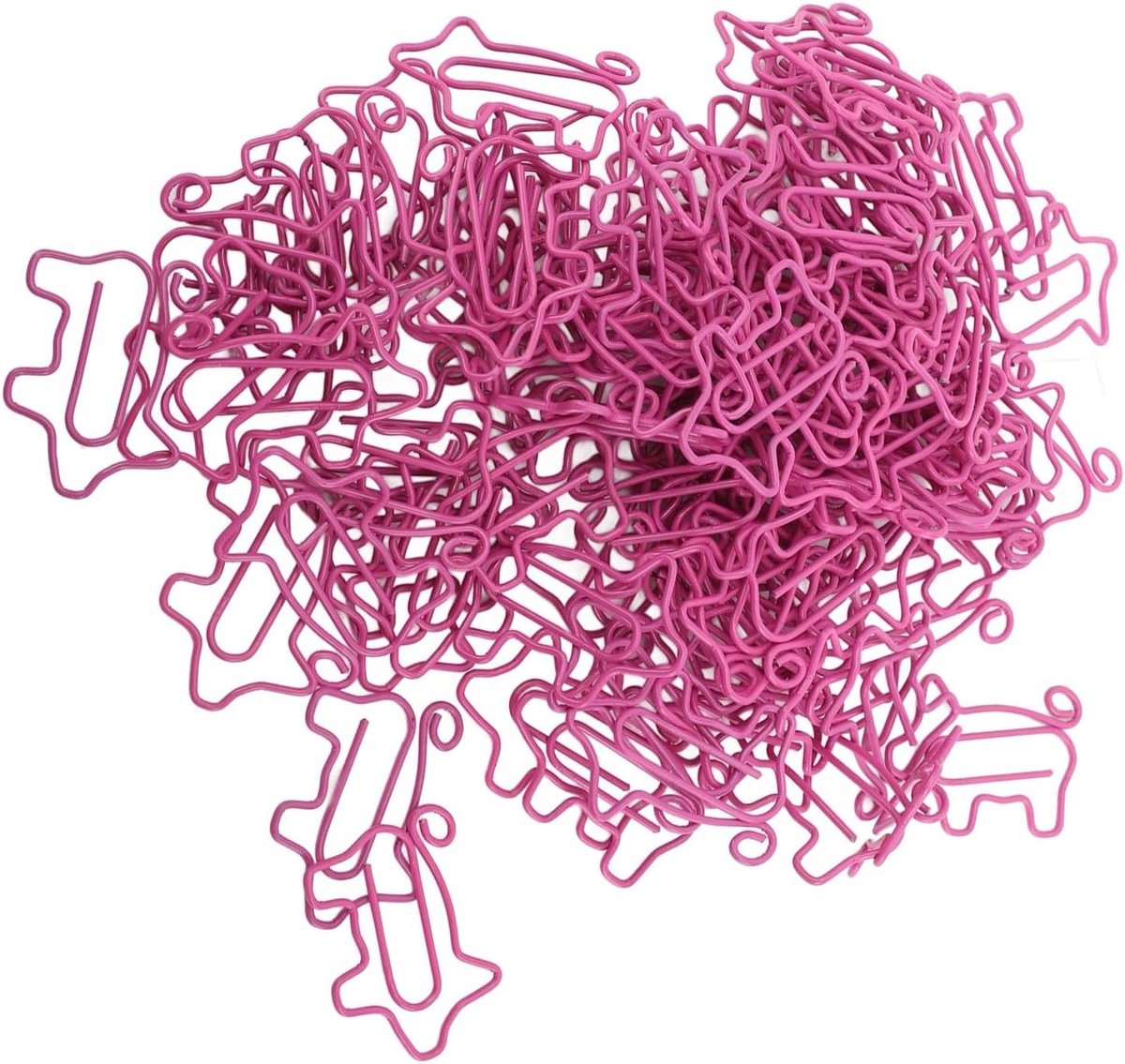 Schattige Varkensvormige Paperclips - 100 Stuks Decoratieve Boekenleggers voor School en Kantoor, Antislip Metalen Clips