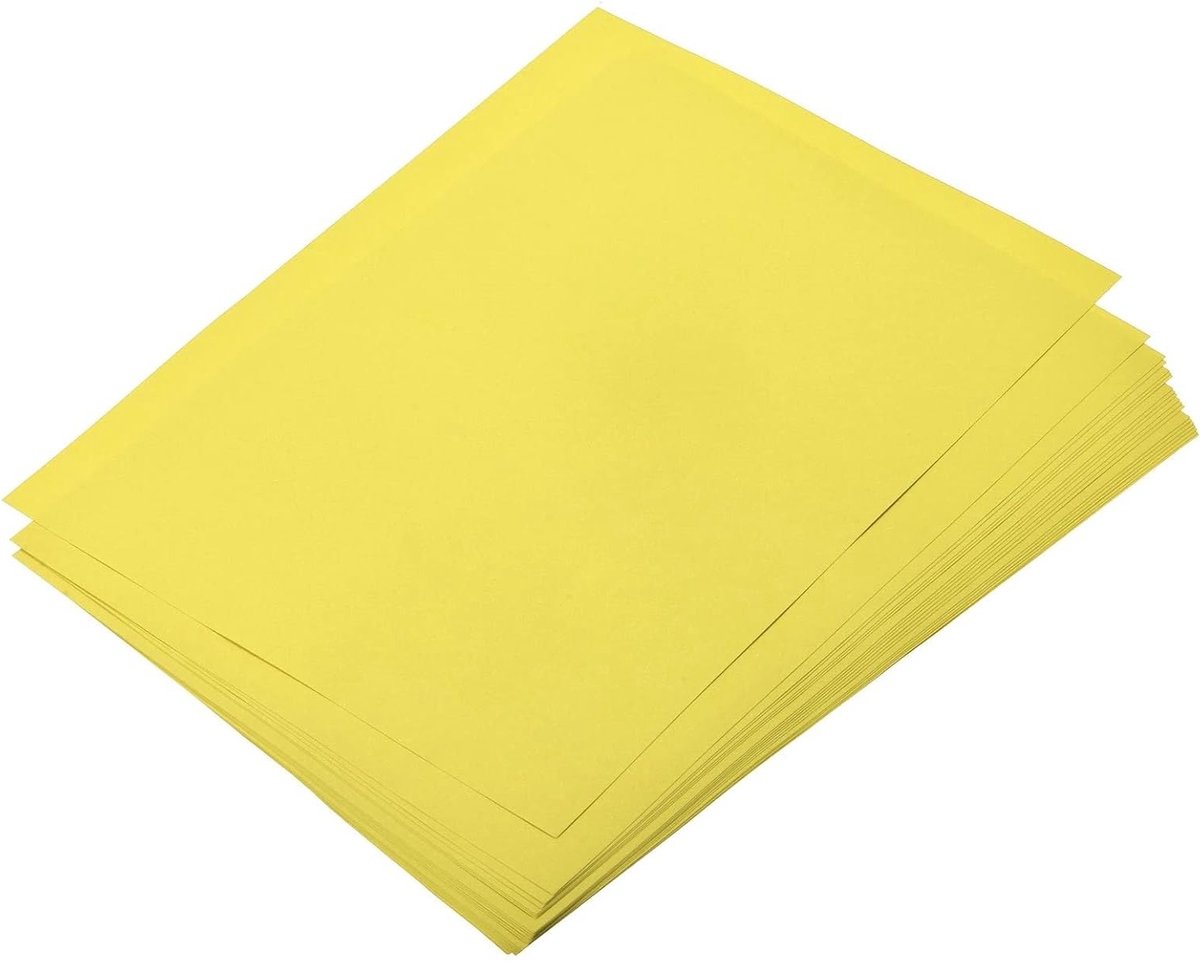 Kleurig A4 Kopieerpapier 80gsm in Citroengeel - Perfect voor Kantoor, Documenten, Uitnodigingen en Kunstprojecten, 50 Vellen