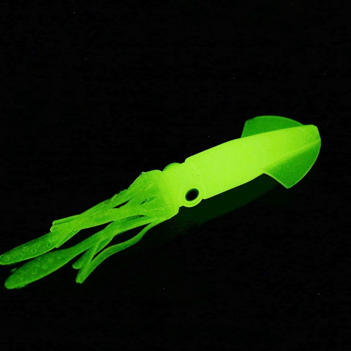 Set van 5 Luminous Squid Lures - Duurzaam Plastic Glow in the Dark Aas voor Trollen en Vissen met Visspullen