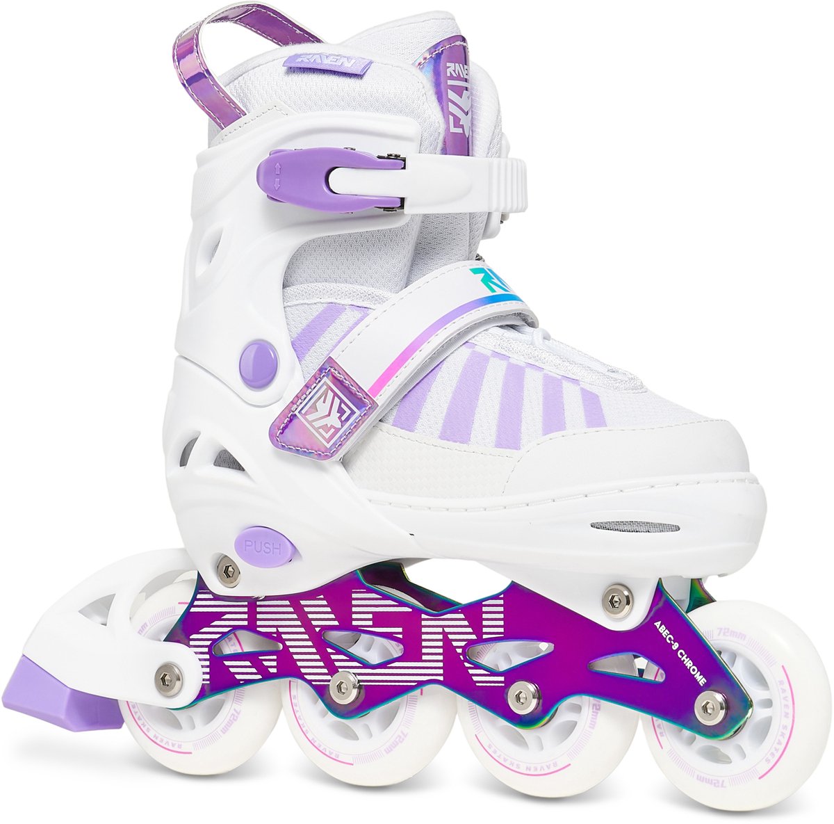 RAVEN Oxen /Neo Chrome Verstelbare Skeelers 38-42 Wit