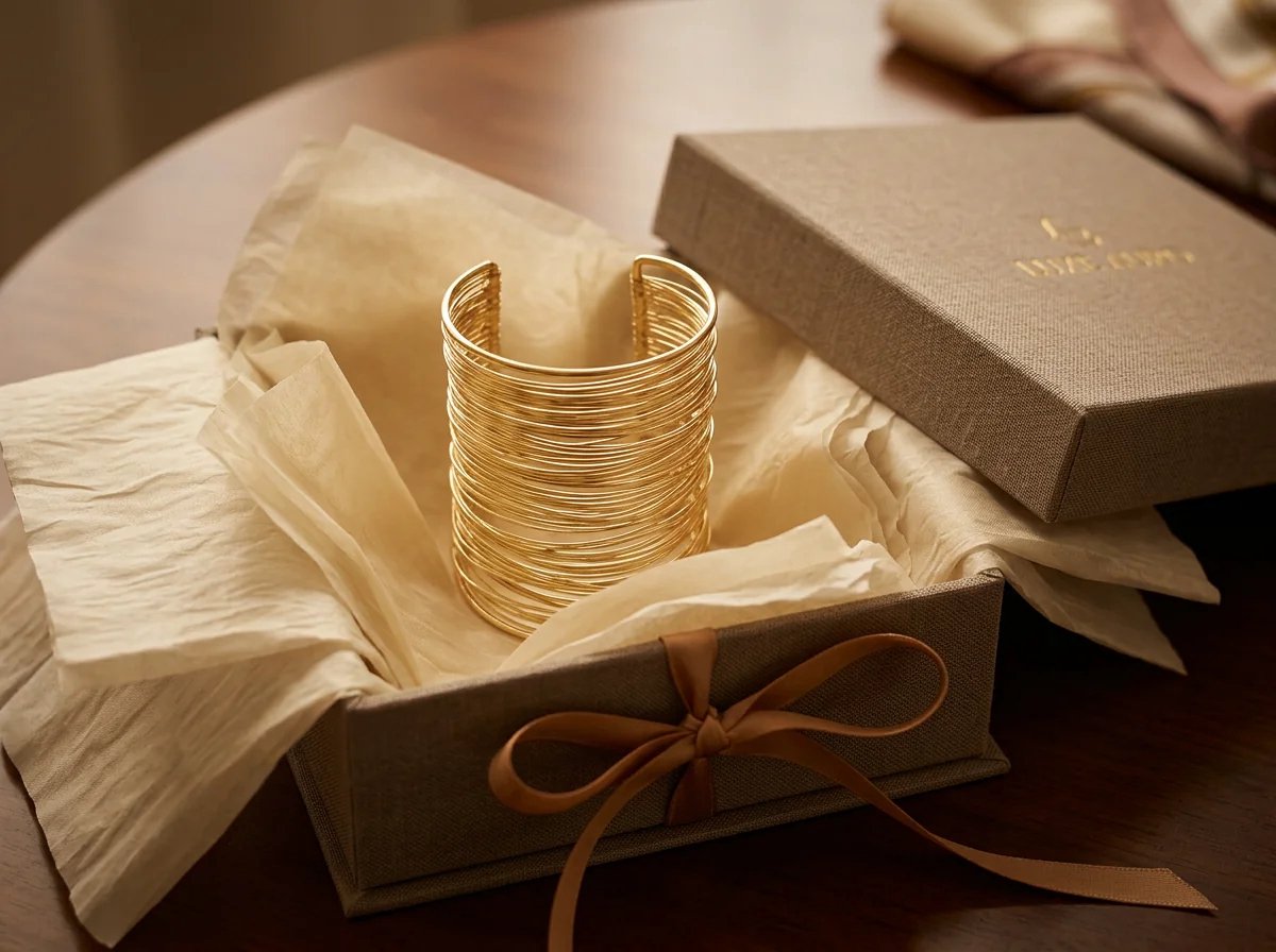 Dorvina Dames Armband Manchet Verkleurt Niet Sieraad Goudkleurig Gedraaid Draad Lang Modern