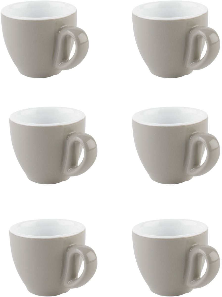 APS Espressokop - Kopje - Grijs - Ø 6 cm - 80 ml - Vaatwasserbestendig - Breukvast - Stapelbaar