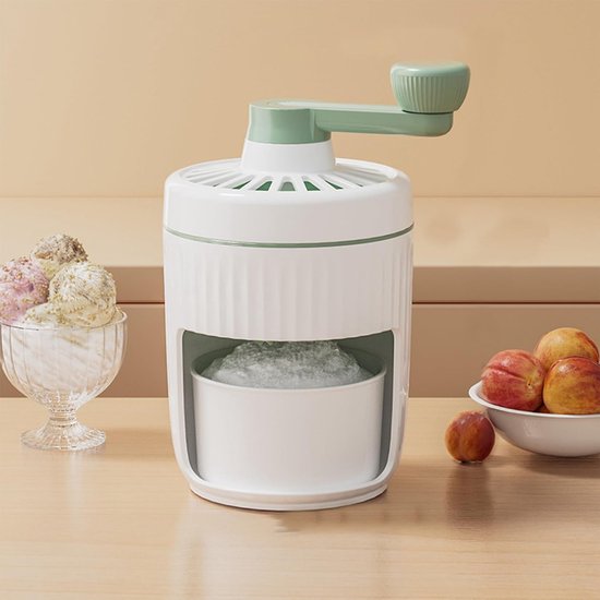 Handmatige IJsmaker - IJscrusher Machine - Desserts Maken - Compact Draagbaar - 13.6 cm Diameter - Groen — afbeelding 5
