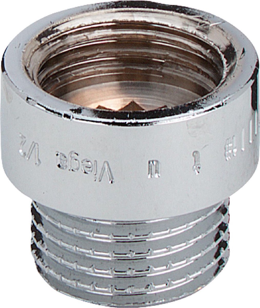 Viega Kraanverlengstuk, G 3/4, L 65 rood messing of siliciumbrons, verchroomd Model 3526, 447342