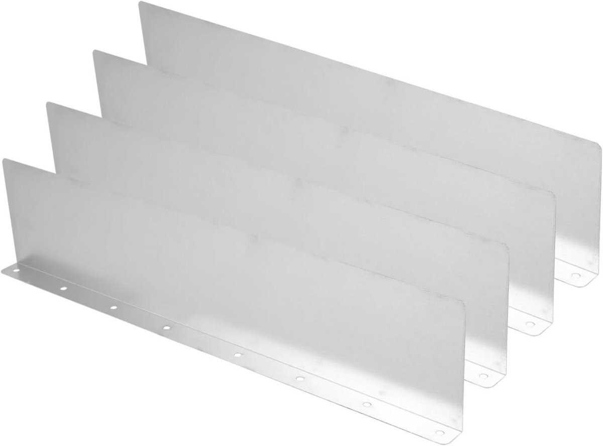Dakgootbeschermer Spatbescherming - Dakregenafleider Set - Huis Beschermen - Eenvoudig Te Installeren - 4 Stuks - Aluminium
