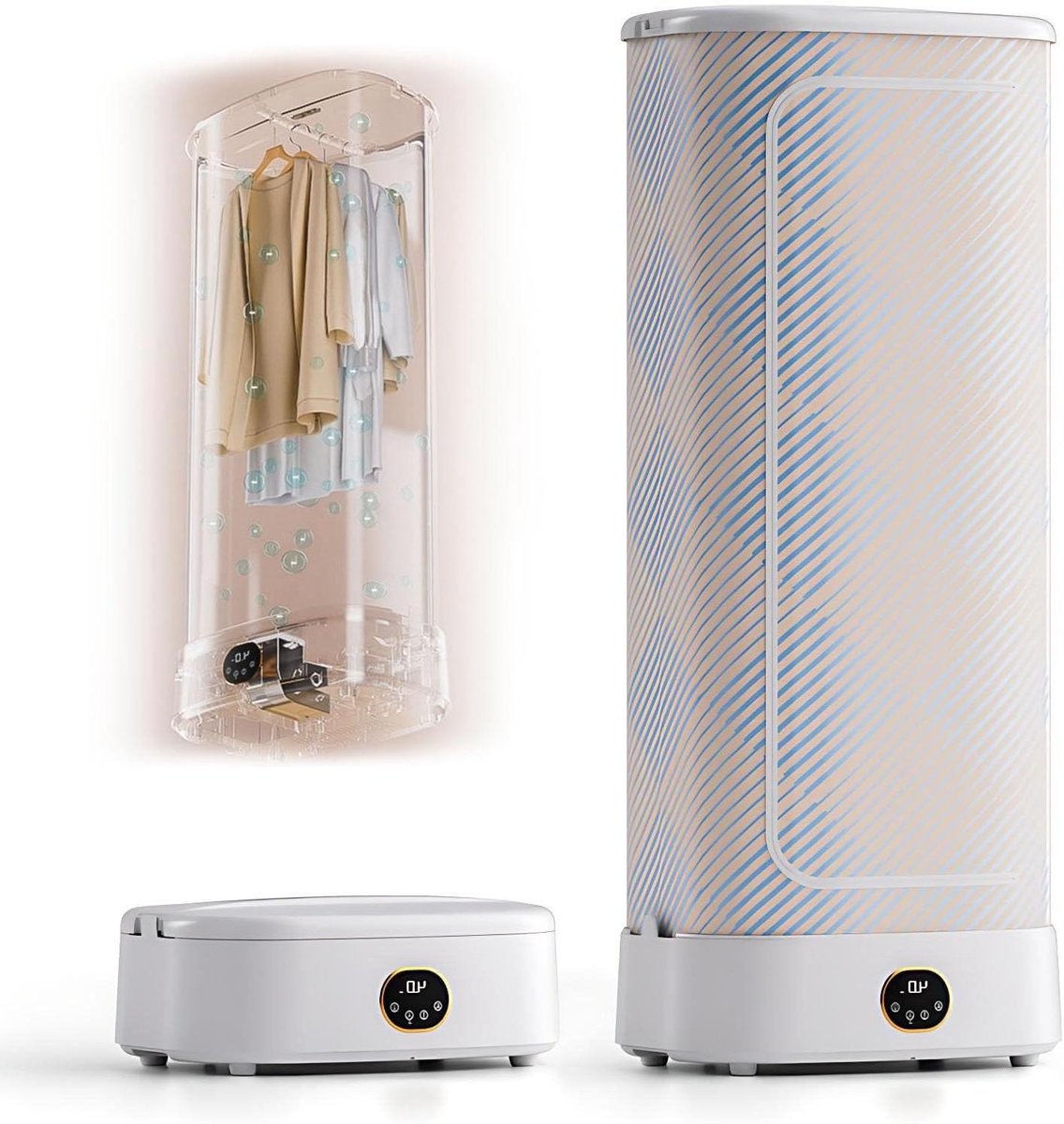 Stoomkast Kledingverzorging - Kledingstomer Droger - Kleding Snel Drogen - Automatische Stoombehandeling - 1000W Vermogen - Wit
