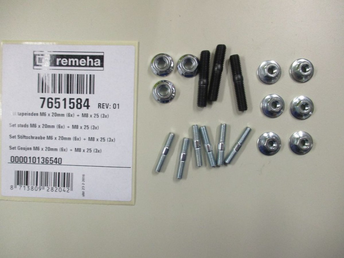 Remeha Set draadeind (M6x20/M8x25), 7651584