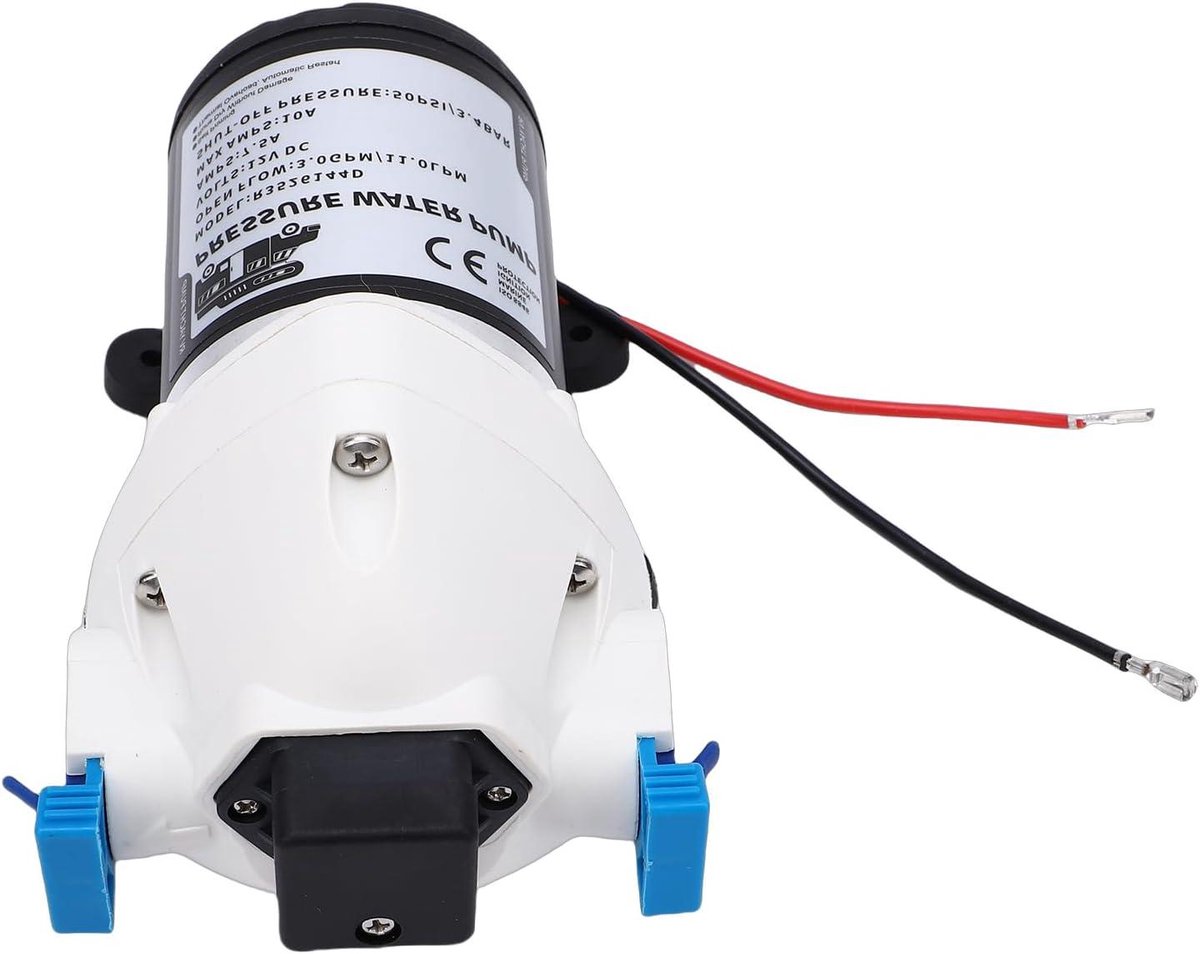 Waterpomp - Membraanpomp - Watersysteem - Zelfaanzuigend - 3 GPM 50PSI - Wit