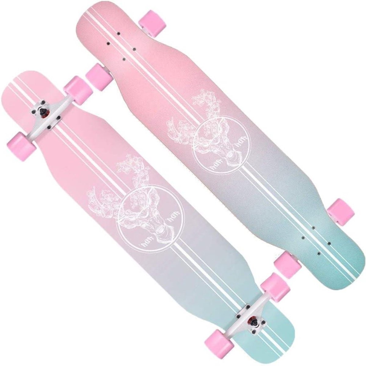 Longboard Skateboard Dansplank Scooter Straat Skaten Aluminiumlegering Stent 110x25cm B