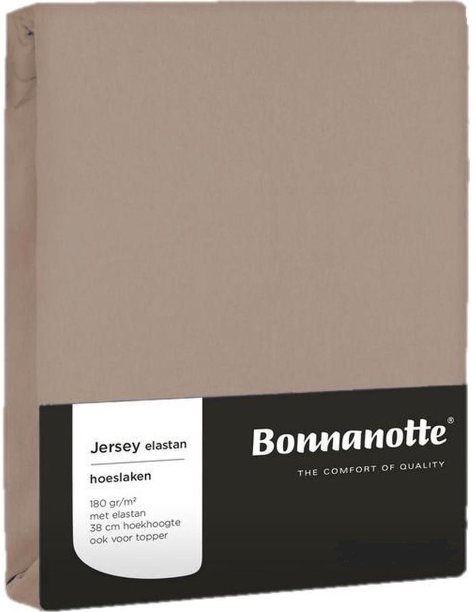 Bonnanotte (topper) Hoeslaken Jersey Elastan Kiezel 90/100x200/220